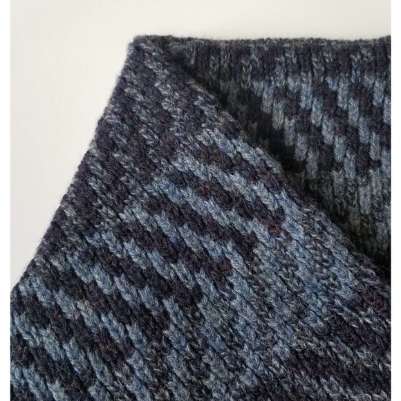 Umberto Virgin Wool Blue Striped Sweater Size M - Picture 5 of 5